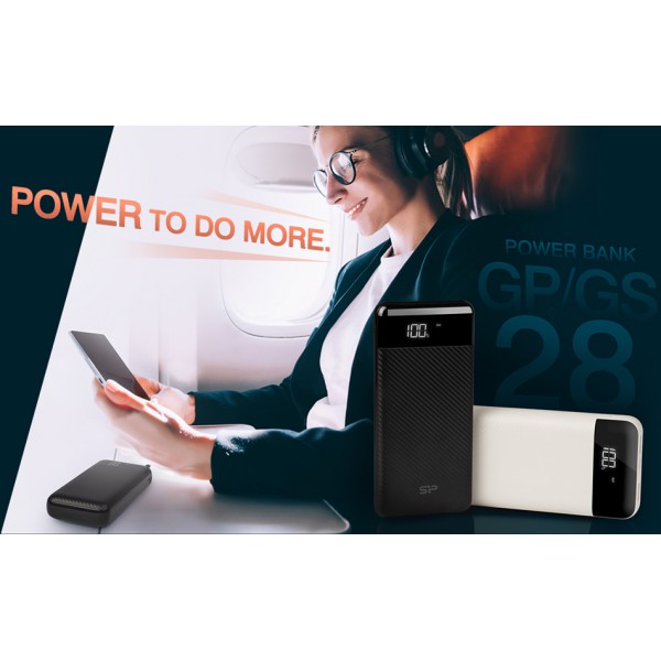 SILICON POWER power bank GS28, 20000mAh, 2x USB output, 2.1A, λευκό SILICON POWER power bank GS28, 20000mAh, 2x USB output, 2.1A, λευκό