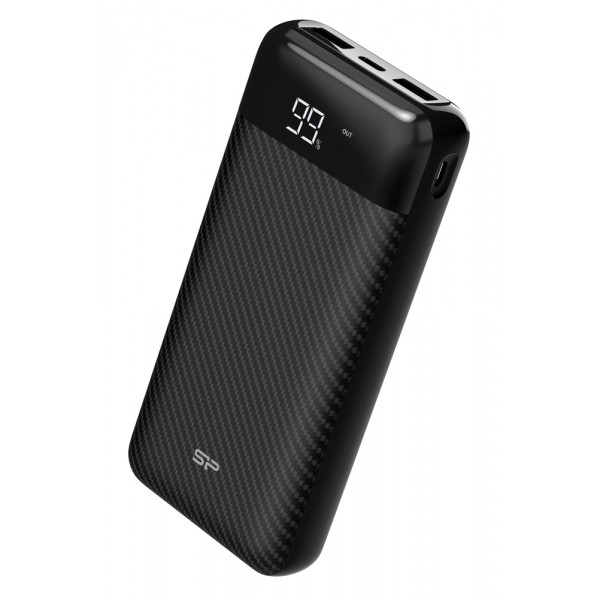 SILICON POWER power bank GS28, 20000mAh, 2x USB output, 2.1A, μαύρο SILICON POWER power bank GS28, 20000mAh, 2x USB output, 2.1A, μαύρο