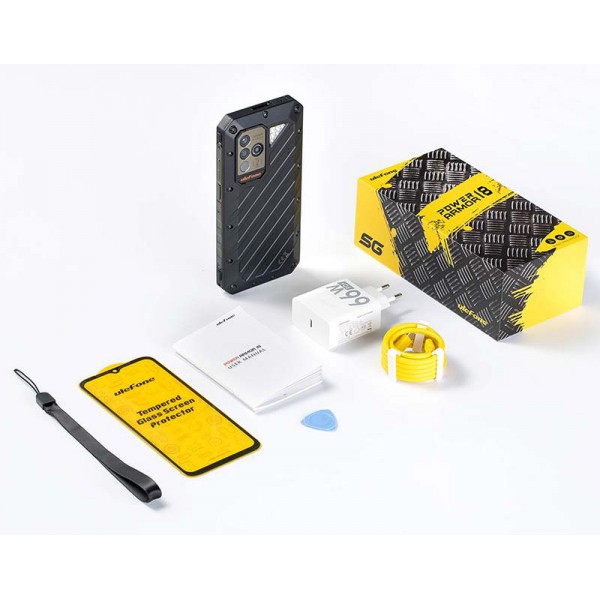 ULEFONE smartphone Power Armor 18, 5G, 6.58", 12/256GB, 9600mAh, μαύρο