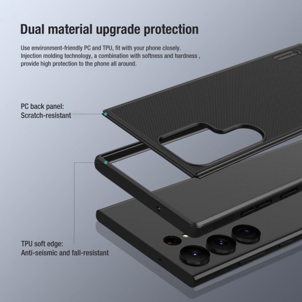 NILLKIN θήκη Super Frosted Shield Pro για Samsung S23 Ultra, μαύρο NILLKIN θήκη Super Frosted Shield Pro για Samsung S23 Ultra, μαύρο
