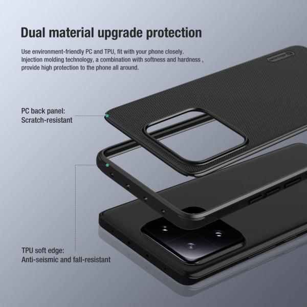 NILLKIN θήκη Super Frosted Shield Pro για Xiaomi 13 Pro, μαύρο NILLKIN θήκη Super Frosted Shield Pro για Xiaomi 13 Pro, μαύρο