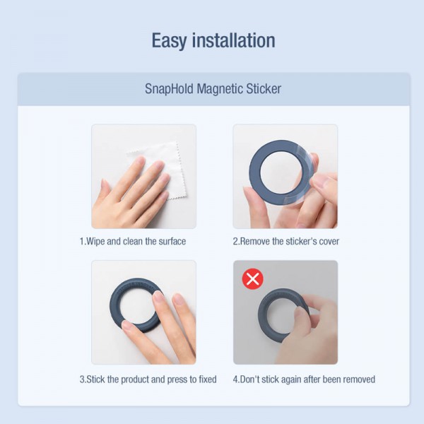 NILLKIN μαγνητικό ring & βάση Magnetic Kit για smartphone, μαύρο NILLKIN μαγνητικό ring & βάση Magnetic Kit για smartphone, μαύρο