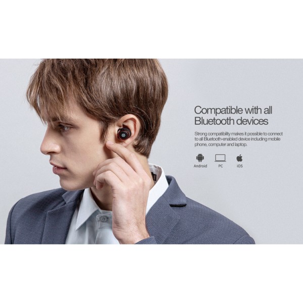 NILLKIN earphones με θήκη φόρτισης Liberty Pro, True Wireless, κόκκινο