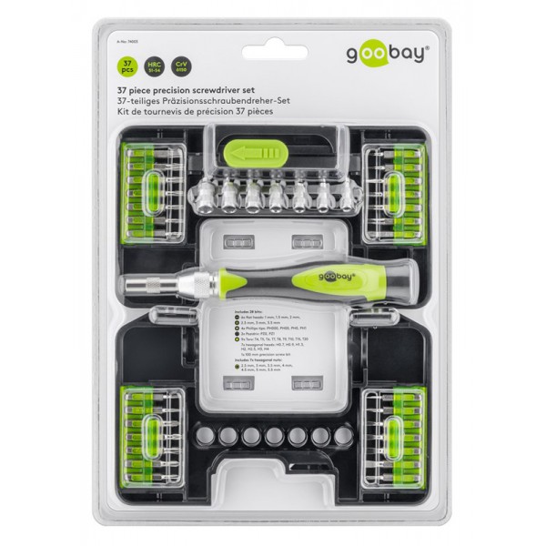GOOBAY σετ κατσαβιδιών ακριβείας 74003, 37τμχ GOOBAY σετ κατσαβιδιών ακριβείας 74003, 37τμχ