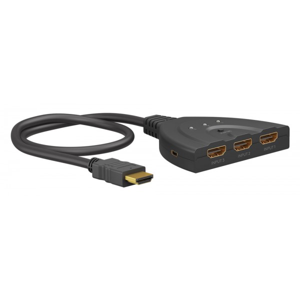 GOOBAY HDMI switch 58488, 3-in σε 1-out, 4K/60Hz, μαύρο GOOBAY HDMI switch 58488, 3-in σε 1-out, 4K/60Hz, μαύρο