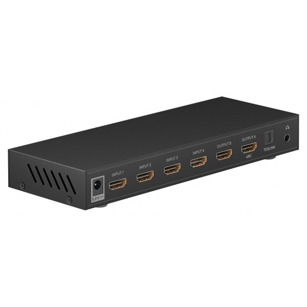 GOOBAY HDMI matrix switch 58478, 4-in σε 2-out, 4K/30Hz, μαύρο GOOBAY HDMI matrix switch 58478, 4-in σε 2-out, 4K/30Hz, μαύρο