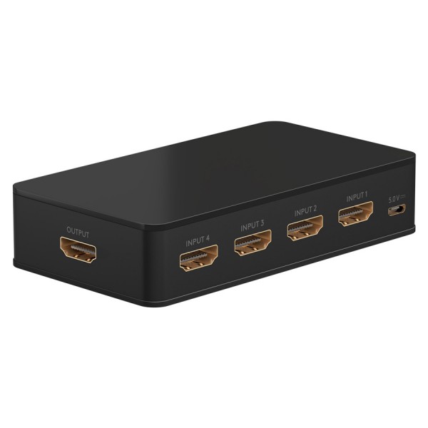 GOOBAY HDMI switch 58489, 4-in σε 1-out, 4K/60Hz, μαύρο GOOBAY HDMI switch 58489, 4-in σε 1-out, 4K/60Hz, μαύρο
