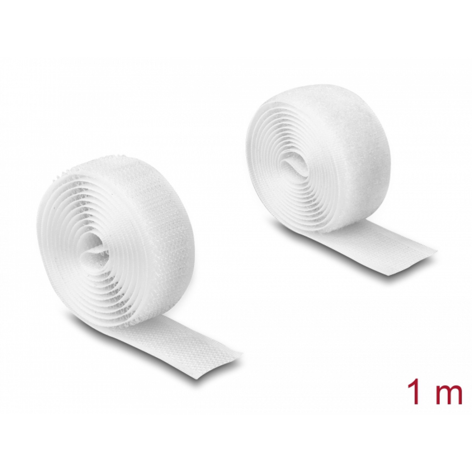 DELOCK ταινία τύπου Velcro 20918, heavy duty, 1mx20mm, λευκή