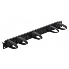 DELOCK cable management 43345 για rack 19"/1U, 5x γάντζοι, μαύρο