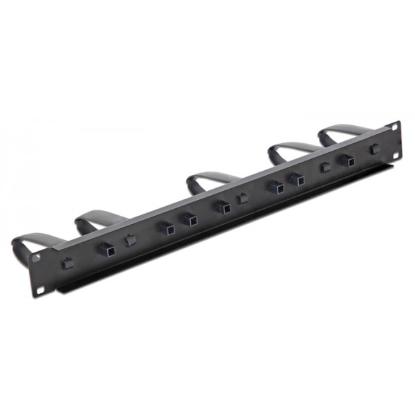 DELOCK cable management 43345 για rack 19"/1U, 5x γάντζοι, μαύρο