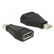 DELOCK αντάπτορας mini DisplayPort σε DisplayPort 65238, 4K, μαύρος