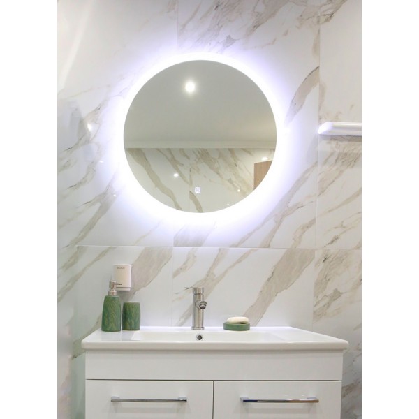 BRUNO καθρέφτης μπάνιου LED BRN-0097, στρόγγυλος, 24W, Φ60cm, IP67