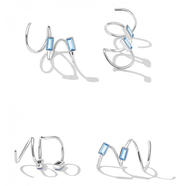 BAMOER σκουλαρίκια καρφωτά SCE1463 με κυβική ζιρκόνια, ασήμι 925, ασημί BAMOER σκουλαρίκια καρφωτά SCE1463 με κυβική ζιρκόνια, ασήμι 925, ασημί