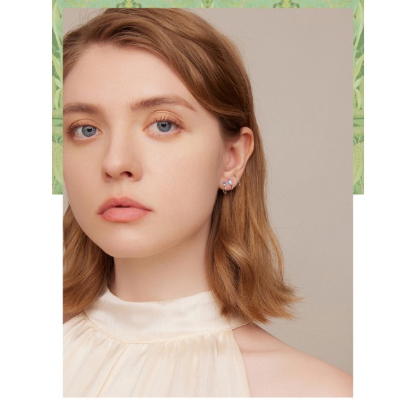 BAMOER σκουλαρίκια καρφωτά SCE1463 με κυβική ζιρκόνια, ασήμι 925, ασημί BAMOER σκουλαρίκια καρφωτά SCE1463 με κυβική ζιρκόνια, ασήμι 925, ασημί