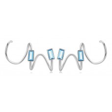 BAMOER σκουλαρίκια καρφωτά SCE1463 με κυβική ζιρκόνια, ασήμι 925, ασημί