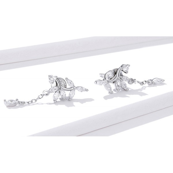 BAMOER σκουλαρίκια καρφωτά BSE350 με κυβική ζιρκόνια, ασήμι 925, ασημί BAMOER σκουλαρίκια καρφωτά BSE350 με κυβική ζιρκόνια, ασήμι 925, ασημί