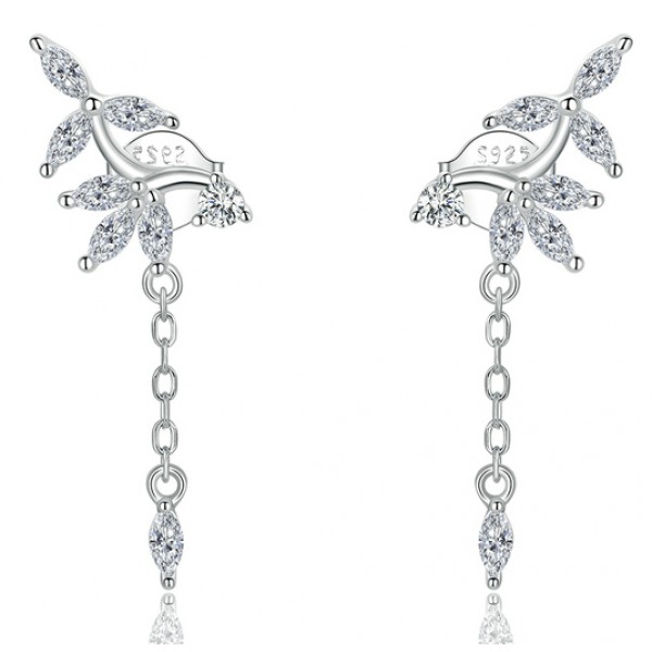 BAMOER σκουλαρίκια καρφωτά BSE350 με κυβική ζιρκόνια, ασήμι 925, ασημί BAMOER σκουλαρίκια καρφωτά BSE350 με κυβική ζιρκόνια, ασήμι 925, ασημί