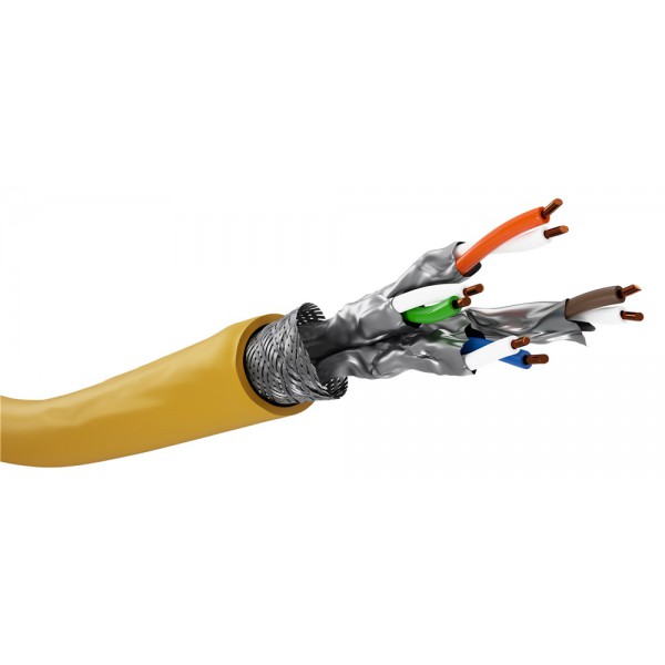 GOOBAY καλώδιο S/FTP CAT 8.1 61126, copper, AWG 22, GHMT, 25m, κίτρινο GOOBAY καλώδιο S/FTP CAT 8.1 61126, copper, AWG 22, GHMT, 25m, κίτρινο