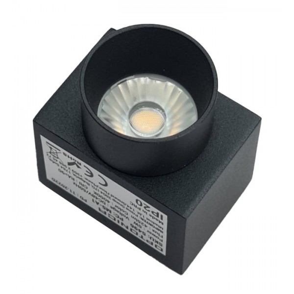 OPTONICA LED μαγνητικό φωτιστικό 5496, 5W, 4000K, μεταλλικό, μαύρο