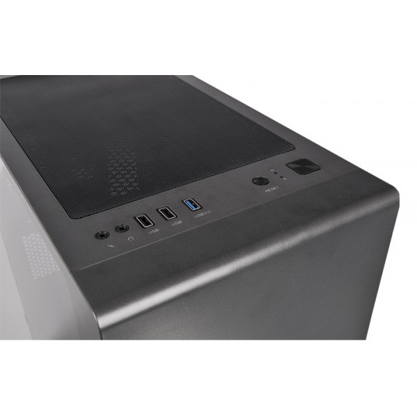 THERMALTAKE PC case micro tower S100 TG, 411x220x441mm, 1x fan, μαύρο