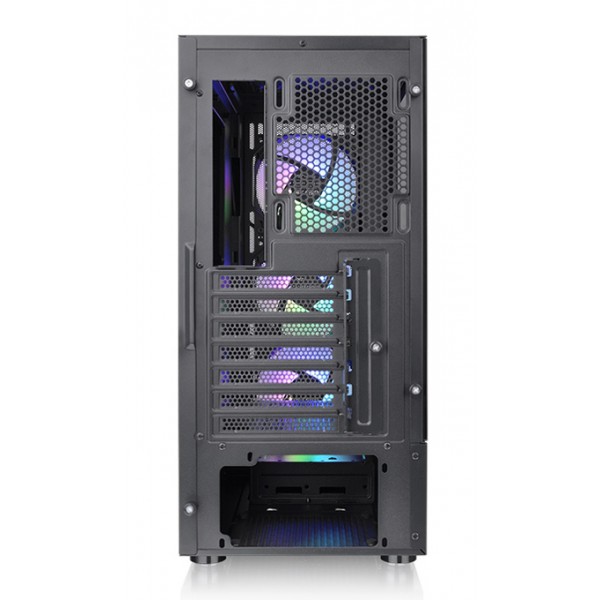 THERMALTAKE PC case mid tower S200 TG ARGB, 460x210x395mm, 3x fan, μαύρο THERMALTAKE PC case mid tower S200 TG ARGB, 460x210x395mm, 3x fan, μαύρο