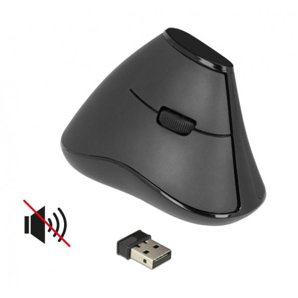 DELOCK ασύρματο vertical ποντίκι 12622 οπτικό, 5 πλήκτρα, 1000DPI, μαύρο DELOCK ασύρματο vertical ποντίκι 12622 οπτικό, 5 πλήκτρα, 1000DPI, μαύρο