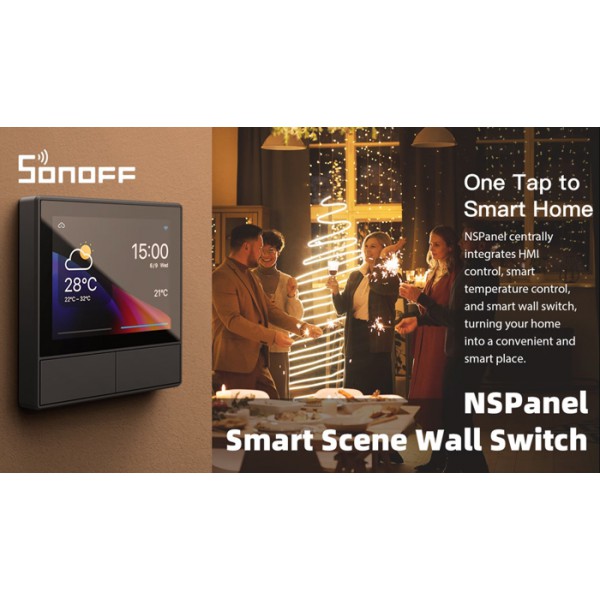 SONOFF smart panel ελέγχου NSPanel με οθόνη αφής, 2-gang, Wi-Fi, λευκό SONOFF smart panel ελέγχου NSPanel με οθόνη αφής, 2-gang, Wi-Fi, λευκό