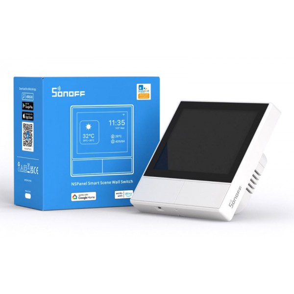 SONOFF smart panel ελέγχου NSPanel με οθόνη αφής, 2-gang, Wi-Fi, λευκό SONOFF smart panel ελέγχου NSPanel με οθόνη αφής, 2-gang, Wi-Fi, λευκό