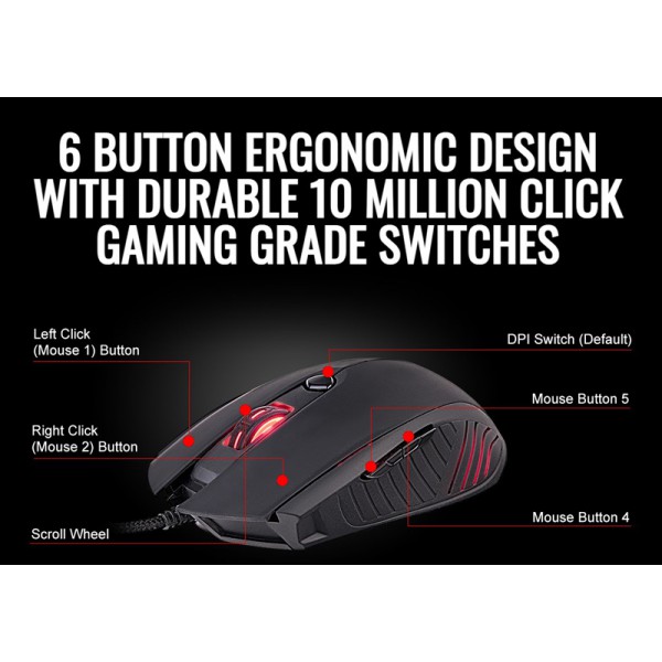 THERMALTAKE πληκτρολόγιο & ποντίκι Challenger, ενσύρματα, RGB, μαύρο