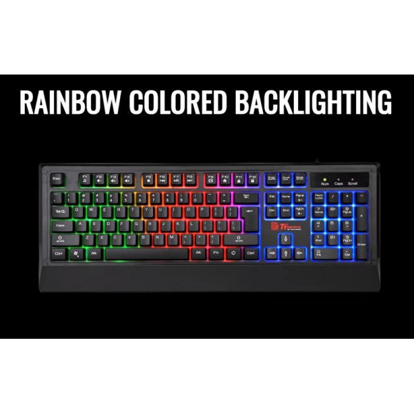 THERMALTAKE πληκτρολόγιο & ποντίκι Challenger, ενσύρματα, RGB, μαύρο