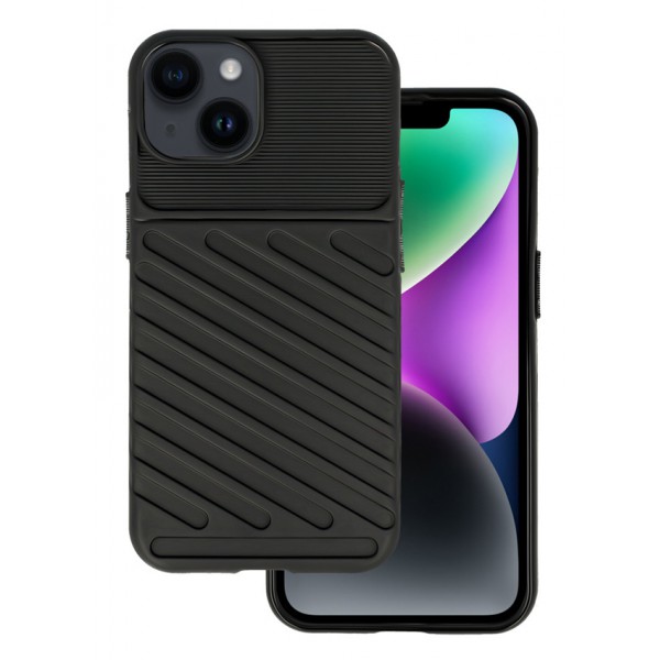 POWERTECH Θήκη Thunder MOB-1831 για iPhone 14, μαύρη POWERTECH Θήκη Thunder MOB-1831 για iPhone 14, μαύρη