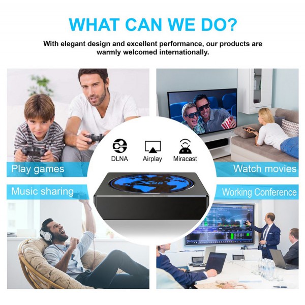 TV Box X98 mini, 4K, S905W2, 4/32GB, WiFi 2.4/5GHz, Android 11 TV Box X98 mini, 4K, S905W2, 4/32GB, WiFi 2.4/5GHz, Android 11