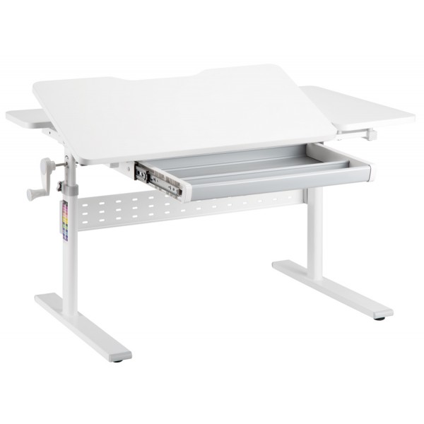 BRATECK παιδικό γραφείο E603, ρυθμιζόμενο, 100x60x54~76cm, λευκό BRATECK παιδικό γραφείο E603, ρυθμιζόμενο, 100x60x54~76cm, λευκό