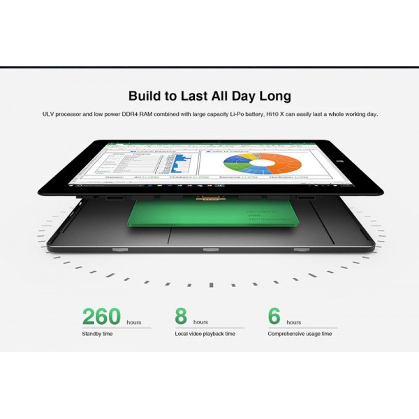 CHUWI tablet Hi10X, 10.1" FHD, 8/128GB, Windows 11, γκρι CHUWI tablet Hi10X, 10.1" FHD, 8/128GB, Windows 11, γκρι