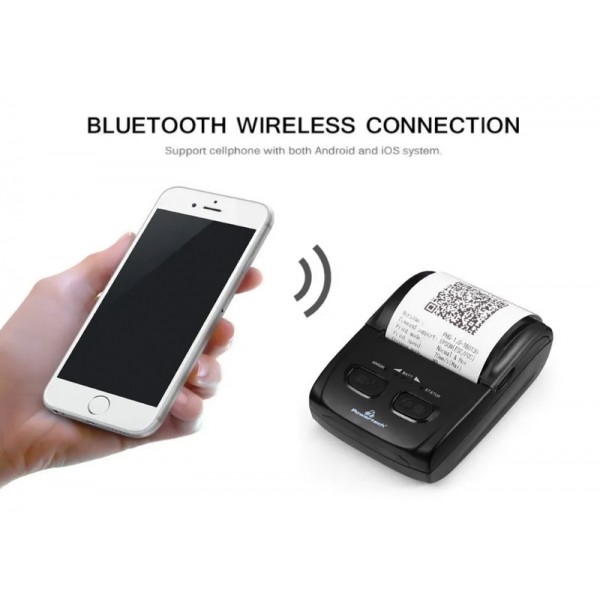 POWERTECH θερμικός εκτυπωτής αποδείξεων PT-1105 φορητός, USB & Bluetooth POWERTECH θερμικός εκτυπωτής αποδείξεων PT-1105 φορητός, USB & Bluetooth