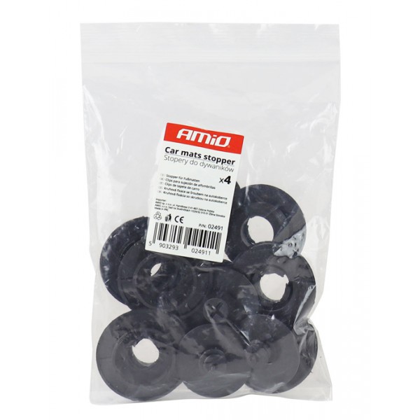 AMIO κουμπώματα για πατάκια αυτοκινήτου 02491, universal, μαύρα, 4τμχ AMIO κουμπώματα για πατάκια αυτοκινήτου 02491, universal, μαύρα, 4τμχ