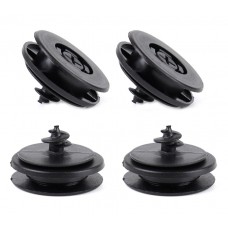 AMIO κουμπώματα για πατάκια αυτοκινήτου 02491, universal, μαύρα, 4τμχ