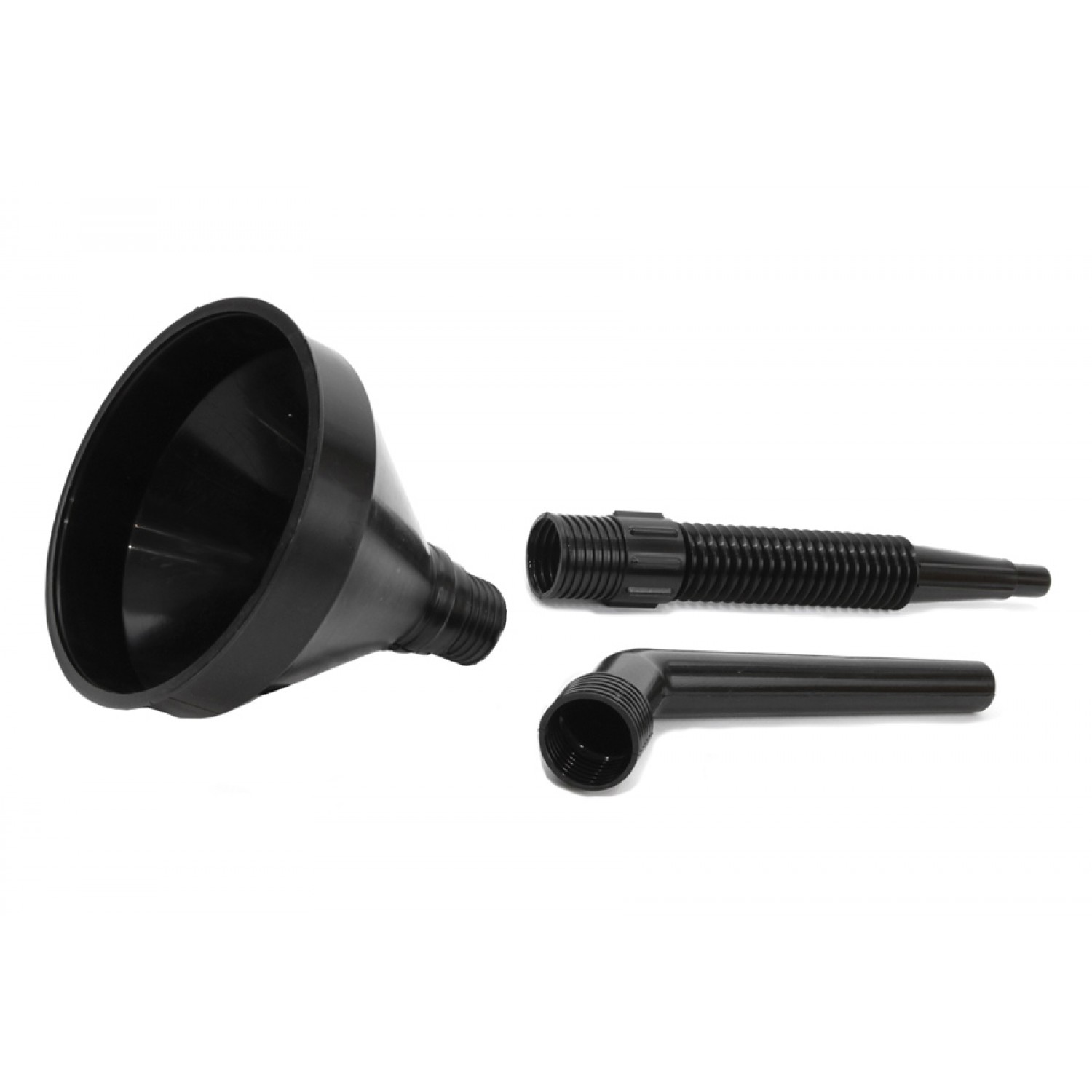 AMIO χωνί για καύσιμα & λάδια 02006 με σπιράλ & γωνιακό στόμιο, μαύρο