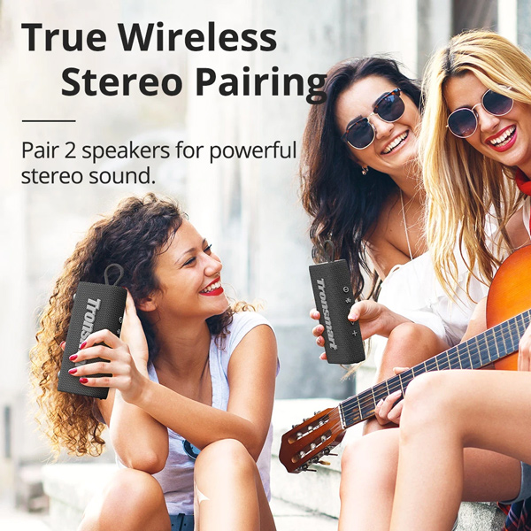 TRONSMART φορητό ηχείο Trip, 10W, Bluetooth, TWS, 2000mAh, IPX7, μαύρο TRONSMART φορητό ηχείο Trip, 10W, Bluetooth, TWS, 2000mAh, IPX7, μαύρο