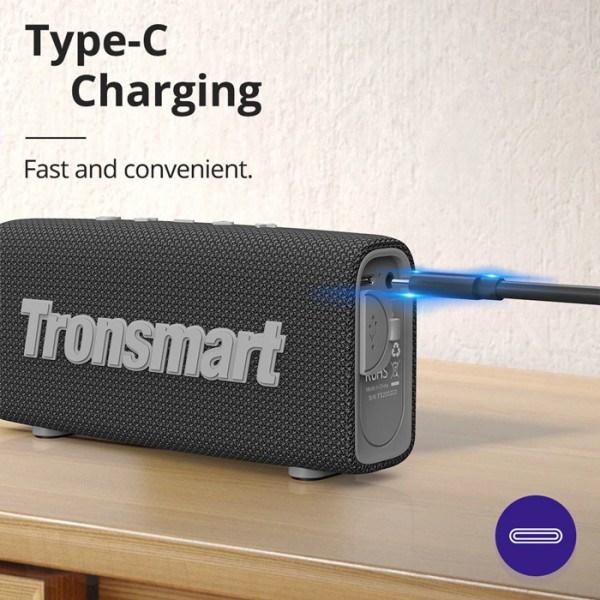 TRONSMART φορητό ηχείο Trip, 10W, Bluetooth, TWS, 2000mAh, IPX7, μαύρο TRONSMART φορητό ηχείο Trip, 10W, Bluetooth, TWS, 2000mAh, IPX7, μαύρο
