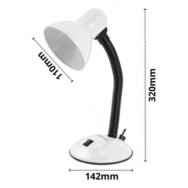 ESPERANZA φωτιστικό γραφείου Arcturus ELD107W, E27, λευκό