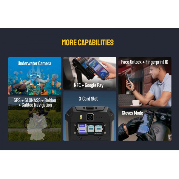 ULEFONE smartphone Armor 20WT, 5.65", 12/256GB, 10850mAh, μαύρο