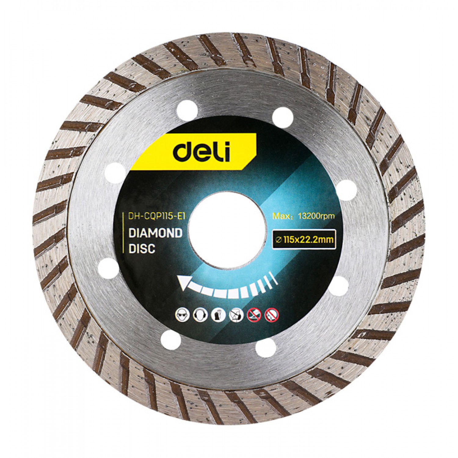 DELI δίσκος κοπής διαμαντέ DH-CQP115-E1, δομικών υλικών, 115mm, 13200rpm DELI δίσκος κοπής διαμαντέ DH-CQP115-E1, δομικών υλικών, 115mm, 13200rpm