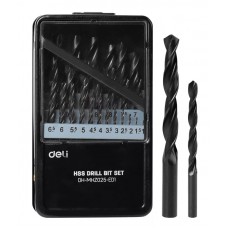 DELI σετ τρυπάνια DH-MHZ025-ED1 για σίδηρο HSS, 1-13mm, DIN 338, 25τμχ