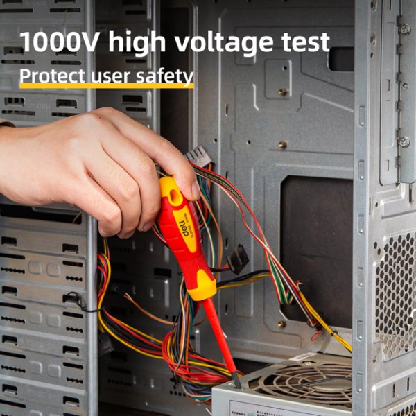 DELI κατσαβίδι ηλεκτρολόγου DL514080, μαγνητικό, PH1x80mm, VDE 1000V DELI κατσαβίδι ηλεκτρολόγου DL514080, μαγνητικό, PH1x80mm, VDE 1000V