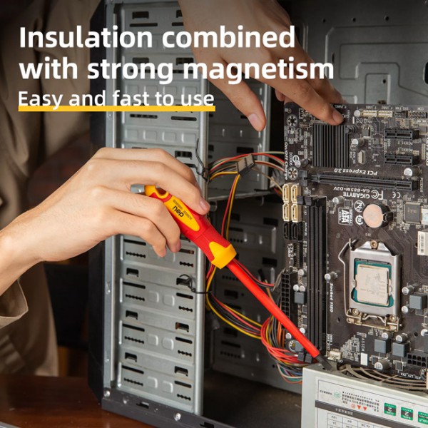 DELI κατσαβίδι ηλεκτρολόγου DL5151251, μαγνητικό, 5.5x125mm, VDE 1000V DELI κατσαβίδι ηλεκτρολόγου DL5151251, μαγνητικό, 5.5x125mm, VDE 1000V