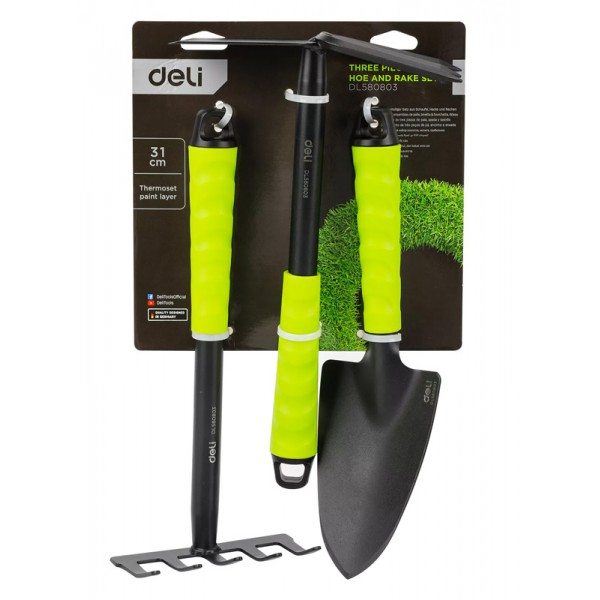 DELI σετ εργαλείων κηπουρικής DL580803, 31cm, 3τμχ DELI σετ εργαλείων κηπουρικής DL580803, 31cm, 3τμχ
