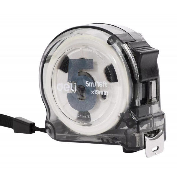 DELI μέτρο DL270519TY με κλείδωμα & clip ζώνης, 5m x 19mm DELI μέτρο DL270519TY με κλείδωμα & clip ζώνης, 5m x 19mm