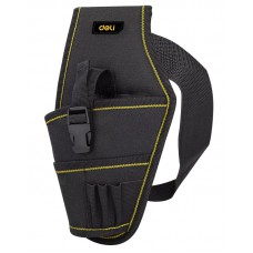 DELI εργαλειοθήκη μέσης DL430004 για δράπανο, 26x15cm, μαύρη