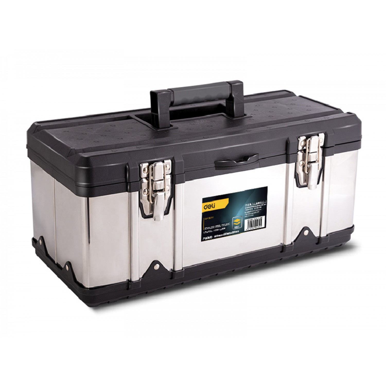 DELI εργαλειοθήκη 35716, μεταλλικό κούμπωμα, 40x18x18cm, ασημί DELI εργαλειοθήκη 35716, μεταλλικό κούμπωμα, 40x18x18cm, ασημί